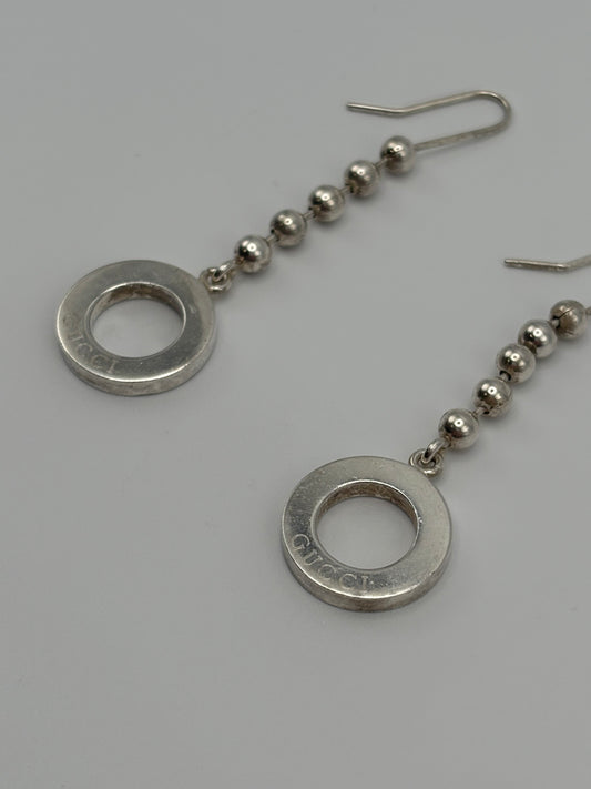 Gucci Boule Rund Drop Ohrringe 925 Silber