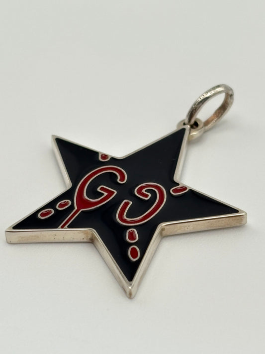 Gucci Ghost GG Star 925 Sterling Silver & Enamel